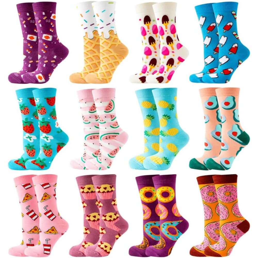 Fun Socks for Women, Novelty Funny Crazy Cool funky Socks, Food Animal Cute Gift